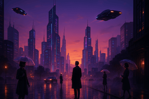 Futuristic City Basic AI Image