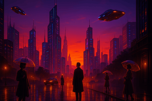 Futuristic City Basic AI Image